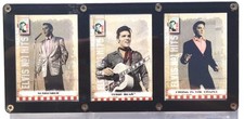 Vintage 1990's EPE Pres Pass Elvis Presley 3 Trading Cards Framed In Case (5)