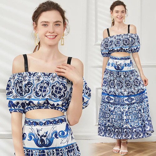 Ensemble tailleur blanc bleu - ensemble,