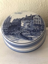 DELFTS TRÈS JOLIE BONBONNIÈRE RONDE DÉCOR HOLLANDAIS 