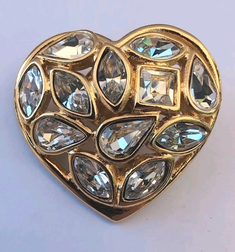 Broche coeur crystal yves - crystal,