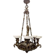 Lustre monumental en bronze