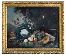 Grande nature morte aux fruits et légumes Arthur Chaplin