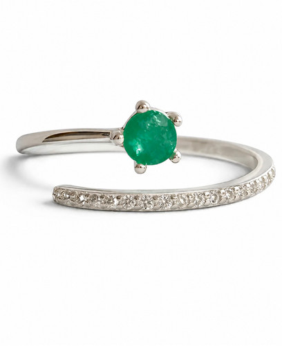 Bague argent 925 émeraude - bague,