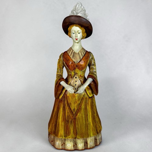 Sculpture bois peint femme
