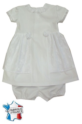 Robe bapteme été blanche - blanche, de