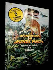 LES AVENTURIERS DU MONDE PERDU  affiche cinema fantastique promo video dinosaure