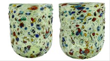 Paire verres verre art - de, en
