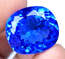25.00 CT sans Défaut Naturel Lustré Tanzanite Bleue Certifié Coupe Coussin Gemme