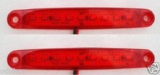 2 x 9 Leds 12V Rouge Côté
