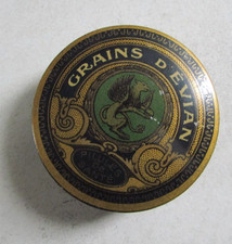 Boîte ronde métallique vide