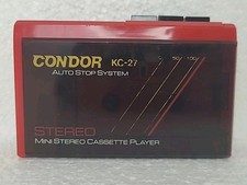 Baladeur CONDOR KC-27 MINI STÉRÉO CASSETTE PLAYER WALKMAN Fonctionne Parfaitemen