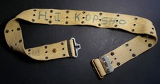 Ceinturon US ww2 nominatif marquages, ORIGINAL toile militaria gi's