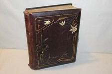 Ancien album photos en cuir