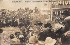 CPA MAROC CARTE PHOTO CASABLANCA VEGLIONE ORGANISE PAR LA VIGIE MAROCAINE N°17