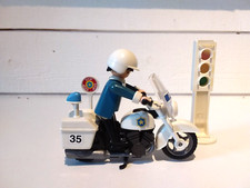 PLAYMOBIL LOT MOTO DE POLICE/