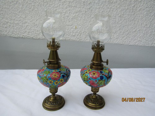 Ancienne paire lampe a - de,