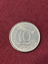 Brésil - Brazil 10 Cruzeiros 1993 - Acier Inoxydable, 3,59g, Ø 22mm.