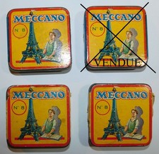 MECCANO . BOITE EN METAL A ECROUS ET BOULONS DE LA BOITE N°8 . VENTE A L'UNITE