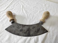 Ancien Hachoir de cuisine à mains, poignées bois Vintage