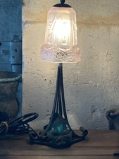 Lampe art deco pied fer - art,