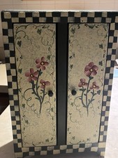 Hand Painted Floral Armoire