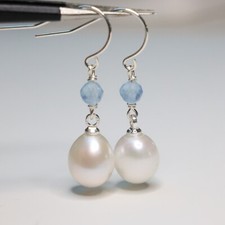 boucles d'oreilles perles eau