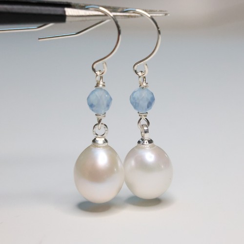 Boucles oreilles perles eau - boucles,