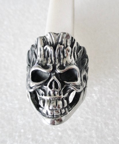 Bague homme acier skull - bague,
