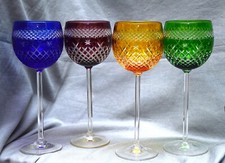 4 Verres À Vin Römer Nachtmann, En Cristal De Plomb Taillé, Coloré, 21,3 Cm