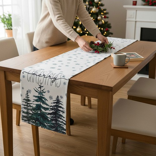 Nappe noël sapins - de,