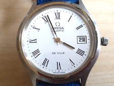 ⭐ OMEGA DE VILLE Quartz, 35 mm acier brossé, BON ÉTAT & EXCELLENT FONCTION.