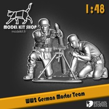 1:48 - Figurines - Soldats Allemands avec mortier by modelkit.fr