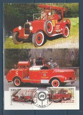carte 1er jour véhicules utilitaires  pompiers échelle secours 75 Paris 2003
