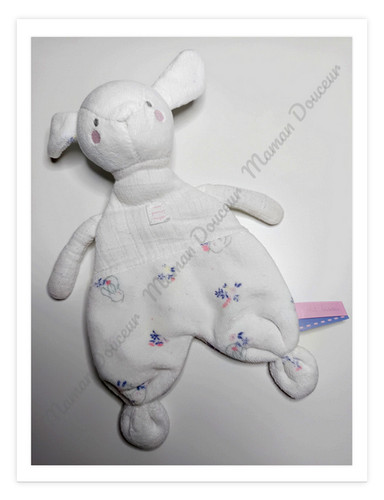 Doudou plat lange - lange, lapin