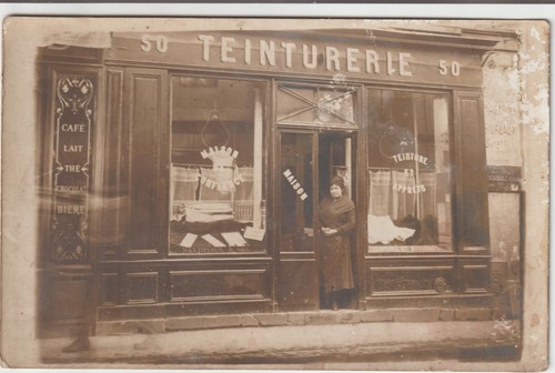 Storefront dyeing photo card - dyeing,