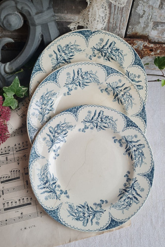 Anciennes assiettes plates - 3,