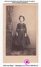 FILLETTE, ENFANT EN POSE circa 1865,  CDV PHOTOGRAPHIE DU CHALET à BÉZIERS -EE15