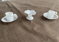 2 TASSES VASE MINATURES VERRE DE VENISE OPALINE VETRO DI MURANO ANTICO 1750