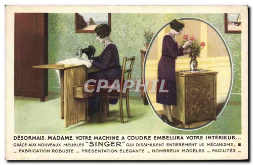 Femme machine à - machine, coudre