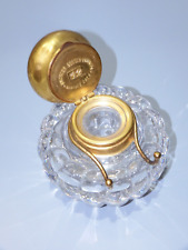 -RARE ANCIEN ENCRIER CRISTAL GODRONS  essuie-plumes GD baccarat? PORTE PLUME   D