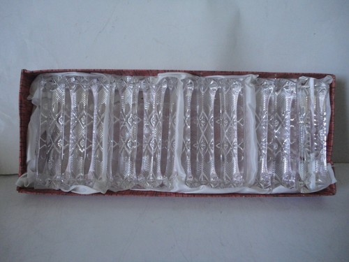 Lot porte couteaux verre - couteaux, en