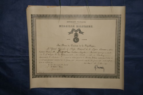 Militaria diplome ancien - militaria,