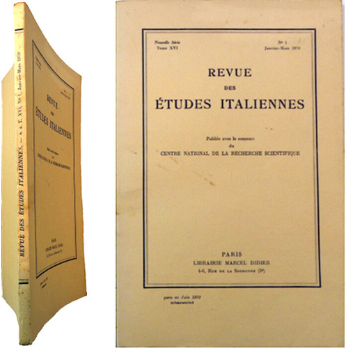 Revue études italiennes 1 - revue,