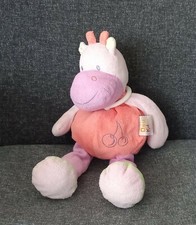 C1-Doudou peluche girafe vache