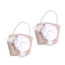 2 Pcs Panier Dragees De Fleurs