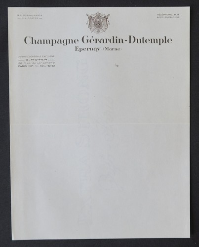 Lettre vierge champagne - lettre,