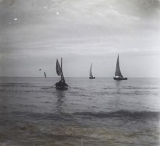 Régate Voiliers c1935 Photo Plaque de verre Vintage V36L21n 