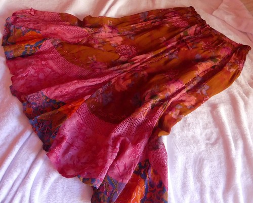 Jupe voile coton - de,