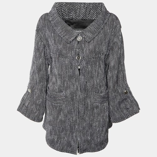 Veste chanel col tweed noir - veste,