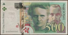 Billet de 500 francs Pierre et
